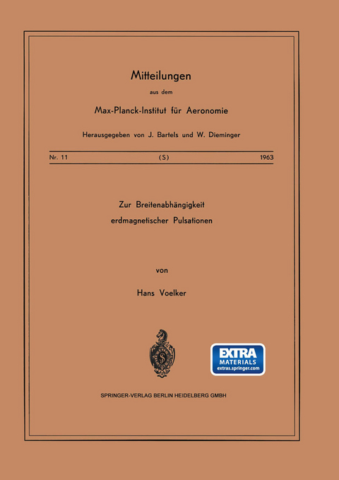 Zur Breitenabhängigkeit erdmagnetischer Pulsationen - H. Voelker