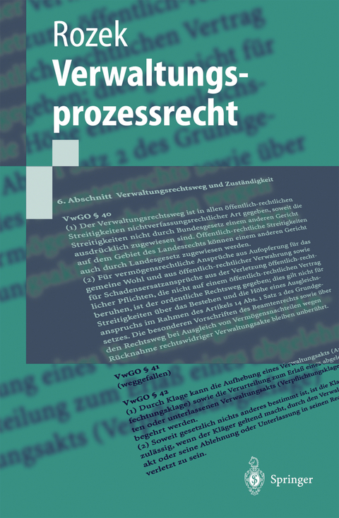 Verwaltungsprozessrecht - Jochen Rozek