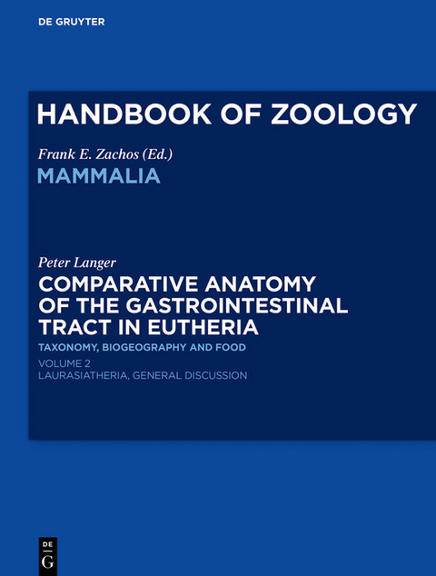 Comparative Anatomy of the Gastrointestinal Tract in Eutheria II - 