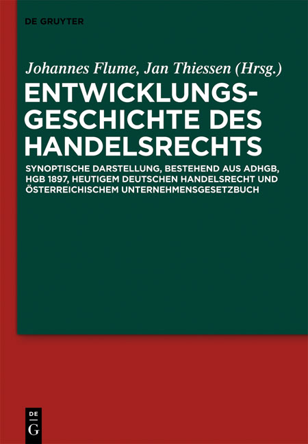 Entwicklungsgeschichte des Handelsrechts - 