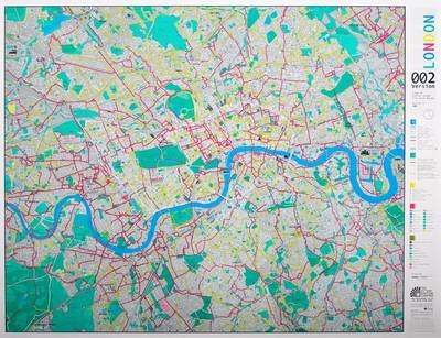 London Wall Map with Cycle Routes