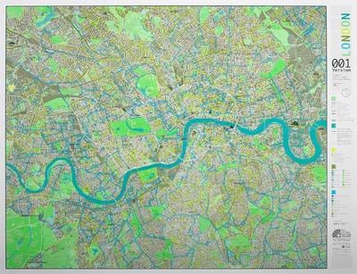 London Wall Map with Cycle Routes