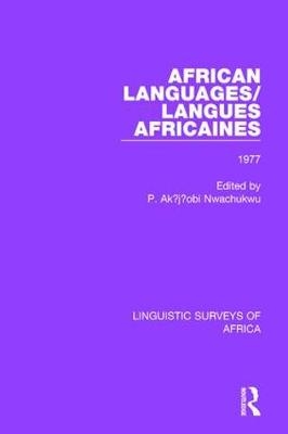 African Languages/Langues Africaines -  P. Akujuobi Nwachukwu