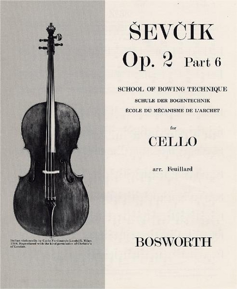 Sevcik Cello Sudies - Opus 2 Part 5 - Otokar Sevcik