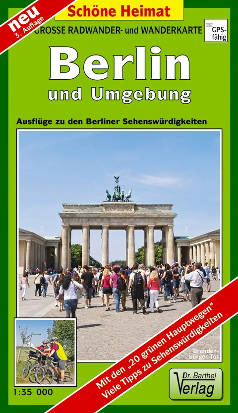 Große Radwander- und Wanderkarte Berlin und Umgebung