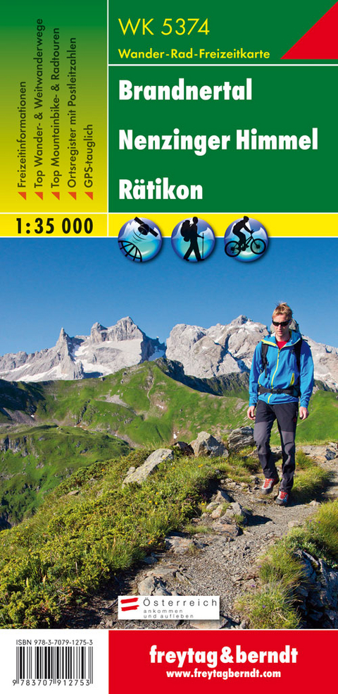 WK 5374 Brandnertal - Nenzinger Himmel - Rätikon, Wanderkarte 1:35.000