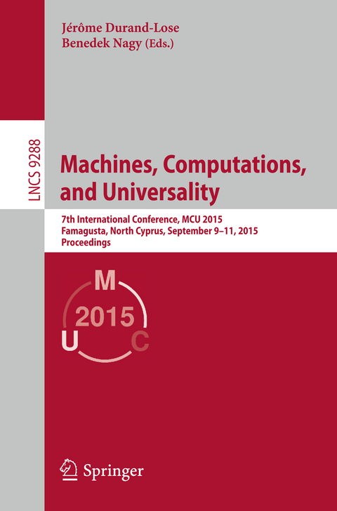 Machines, Computations, and Universality - 