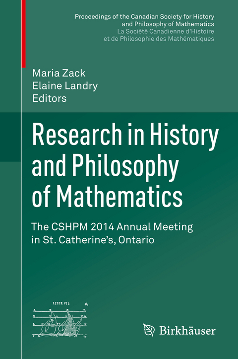 Research in History and Philosophy of Mathematics - 