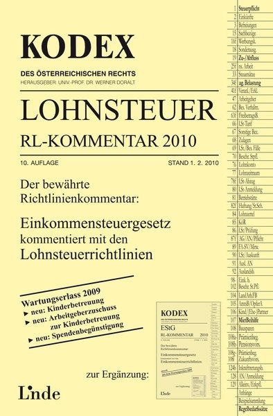 KODEX Lohnsteuer Richtlinien-Kommentar 2010 - 