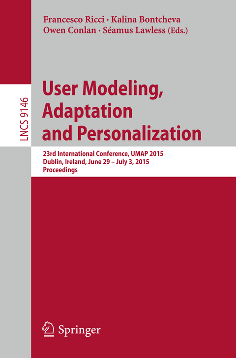 User Modeling, Adaptation and Personalization - 