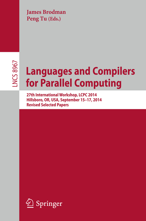 Languages and Compilers for Parallel Computing - 