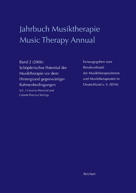 Jahrbuch Musiktherapie / Music Therapy Annual