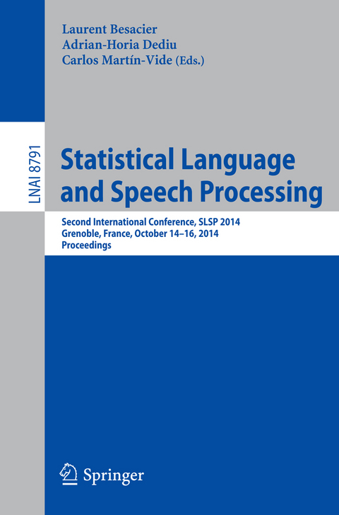 Statistical Language and Speech Processing - 