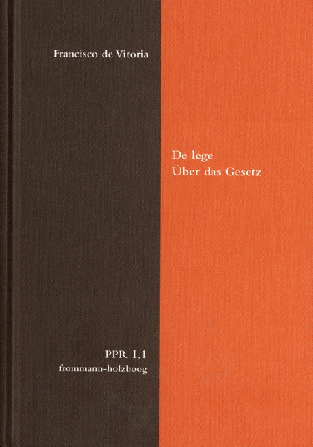 De lege. Über das Gesetz - Francisco de Vitoria