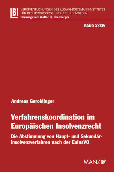 Verfahrenskoordination im Europäischen Insolvenzrecht - Andreas Geroldinger