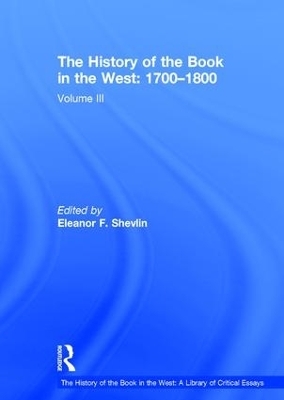 The History of the Book in the West: 1700�1800 - 