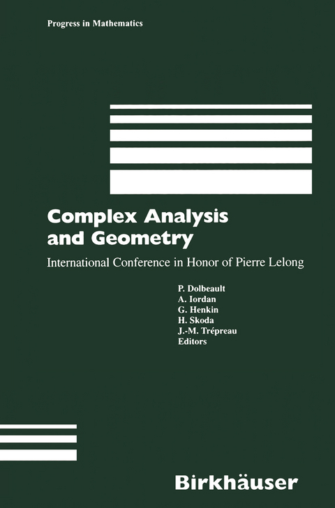 Complex Analysis and Geometry - 