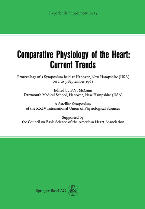 Comparative Physiology of the Heart: Current Trends - Ernst M. Jucker, M. Martin-Smith