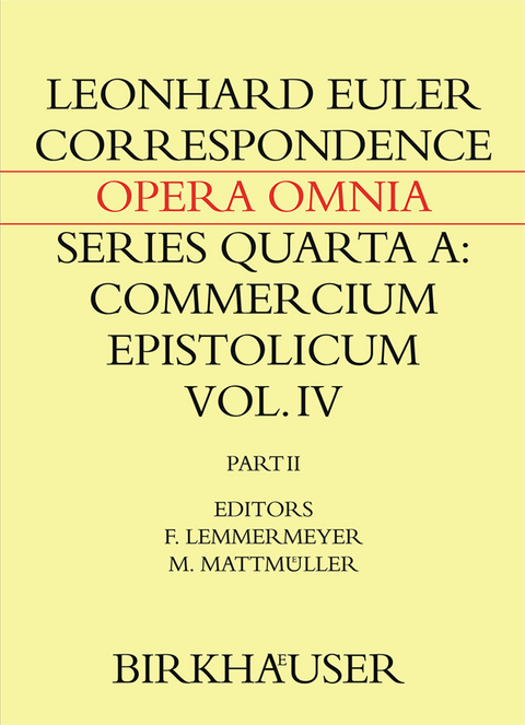 Correspondence of Leonhard Euler with Christian Goldbach - Leonhard Euler