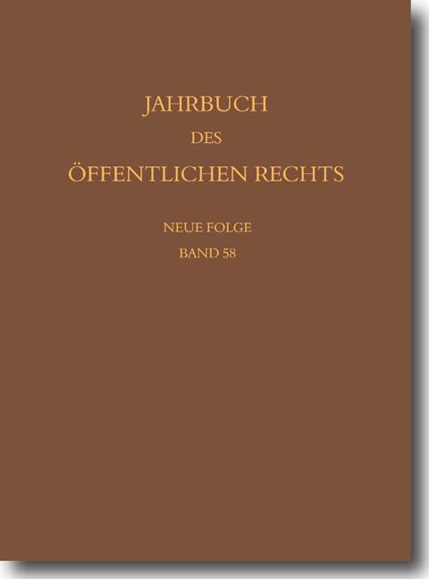 Jahrbuch des öffentlichen Rechts der Gegenwart. Neue Folge - 