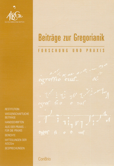 Beiträge zur Gregorianik - 