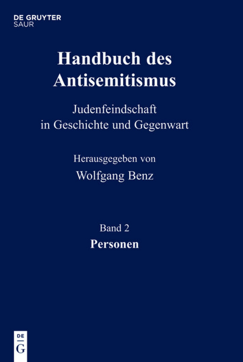 Handbuch des Antisemitismus / Personen - 