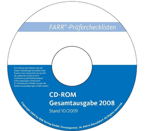 FARR Prüferchecklisten CD-ROM Gesamtausgabe 2008 - Wolf M Farr