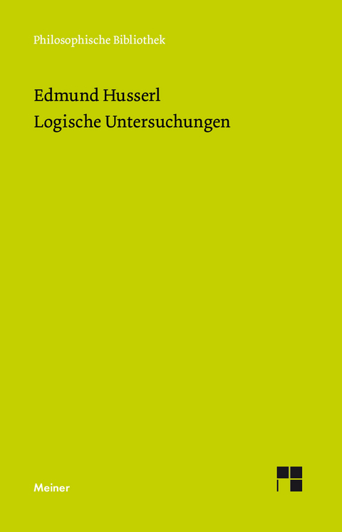 Logische Untersuchungen -  Edmund Husserl