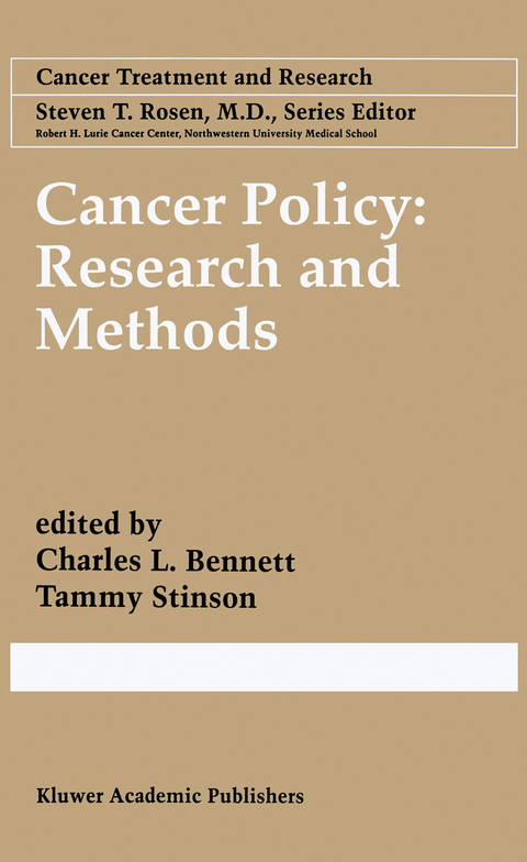 Cancer Policy: Research and Methods - 