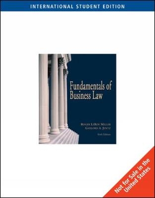 Fundamentals of Business Law with Online Research Guide, International Edition - Gaylord Jentz, Roger Miller