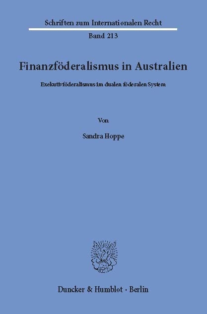 Finanzföderalismus in Australien. -  Sandra Hoppe