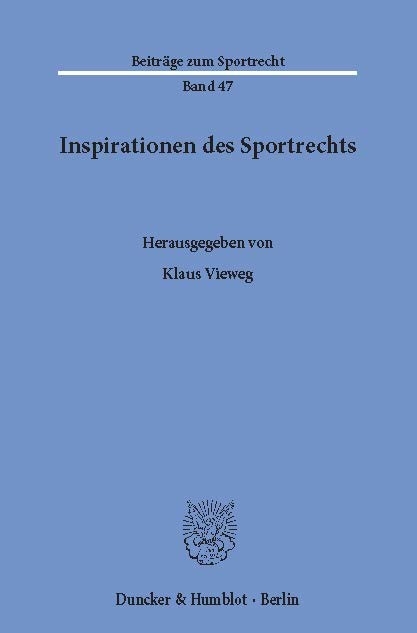 Inspirationen des Sportrechts. - 