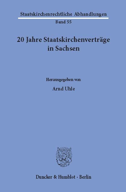 20 Jahre Staatskirchenverträge in Sachsen. - 