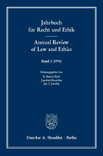 Jahrbuch für Recht und Ethik / Annual Review of Law and Ethics. - 