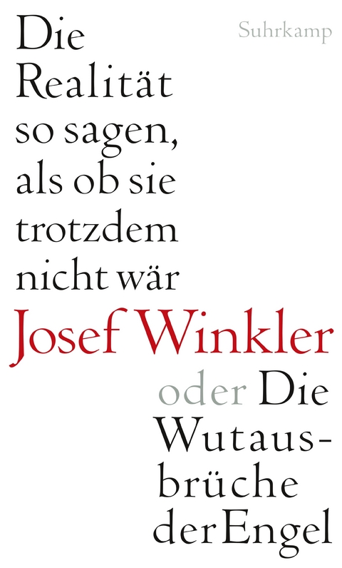 Die Realität so sagen, als ob sie trotzdem nicht wär oder Die Wutausbrüche der Engel - Josef Winkler