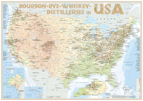 Whiskey Distilleries USA - Poster 60x42cm Standard Edition - Rüdiger Jörg Hirst