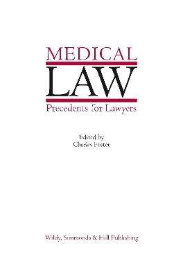 Medical Law Precedents for Lawyers - 