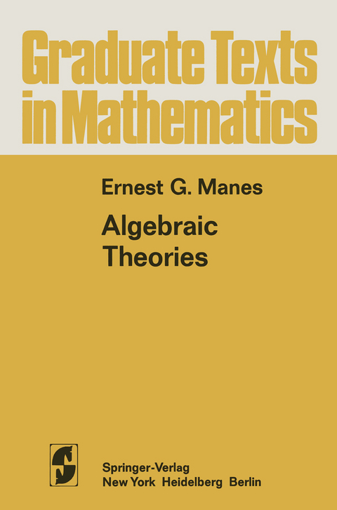 Algebraic Theories - E.G. Manes