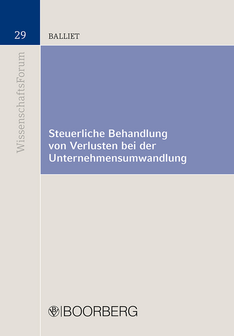 Steuerliche Behandlung von Verlusten bei der Unternehmensumwandlung - Dmitrij Balliet