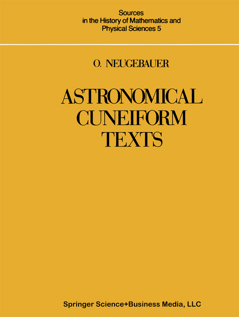 Astronomical Cuneiform Texts - 