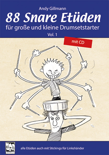 88 Snare Etüden für große und kleine Drumsetstarter - Andy Gillmann