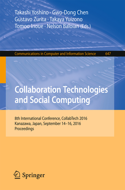 Collaboration Technologies and Social Computing - 