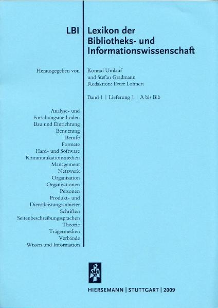 Lexikon der Bibliotheks- und Informationswissenschaft (LBI) - 