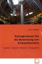 Ratingkriterien für die Bewertung von Einkaufszentren - Hannes Embacher