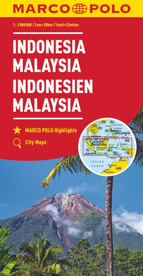 MARCO POLO Kontinentalkarte Indonesien, Malaysia 1:2 Mio.