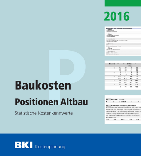 BKI Baukosten Positionen Altbau 2016 Teil 2