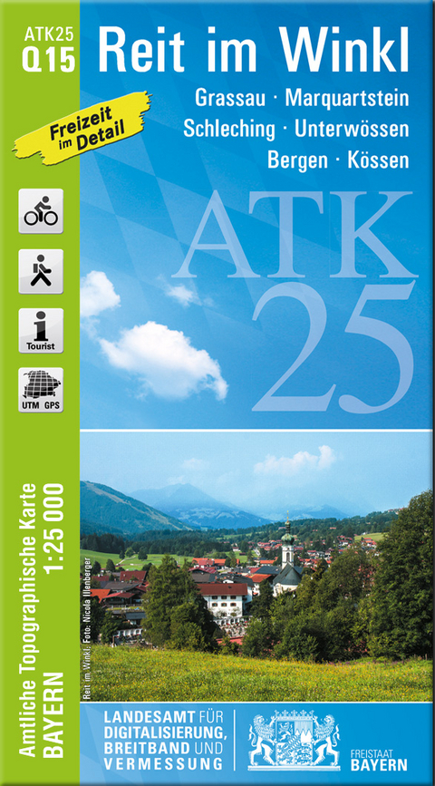 ATK25-Q15 Reit im Winkl (Amtliche Topographische Karte 1:25000)