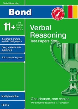 Bond 11+ Test Papers Verbal Reasoning Multiple-Choice Pack 2 - Frances Down