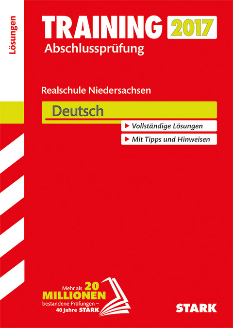 Training Abschlussprüfung Realschule Niedersachsen - Deutsch Lösungsheft