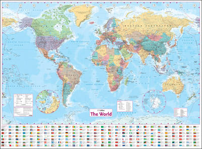 Collins World Wall Laminated Map